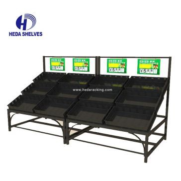 3 rétegű, szupermarket, gyümölcs és zöldség Display állvány